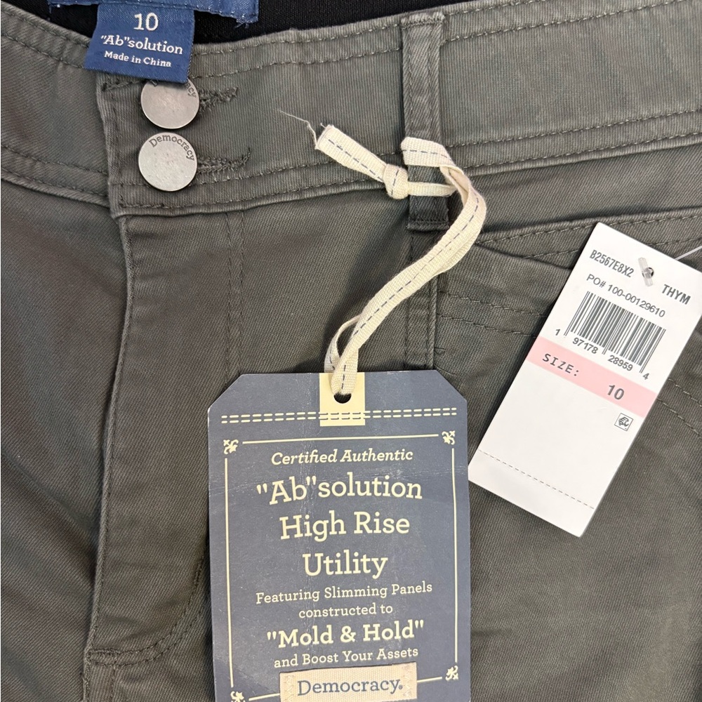 Democracy Women's "Ab"solution High-Rise Tapered Utility Jeans Sz 10 NWT - - Picture 7 of 14